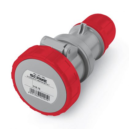 Zásuvka ZS164IP 318.1646 OPTIMA 400V/16A, 4p, spojovacia na kábel, IP67 SCAME