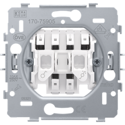 Spínač 170-75905 žalúziový, spínač elektrické blokovanie kontaktov, 250V/10A (bezskrutkový, prístroj) NIKO