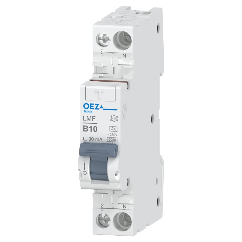 Chránič LMF-10B-1N-030A (46663) prúdový s istič. 10A B 1P+N typ A 6kA
