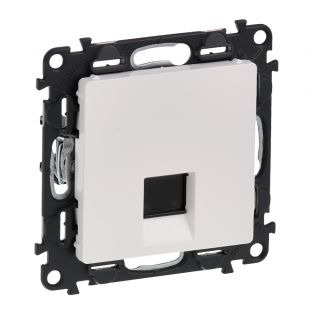 Zásuvka DATA 753148 Valena Life, biela, 1x RJ45, cat.6A, STP (tienená) (prístroj + kryt)