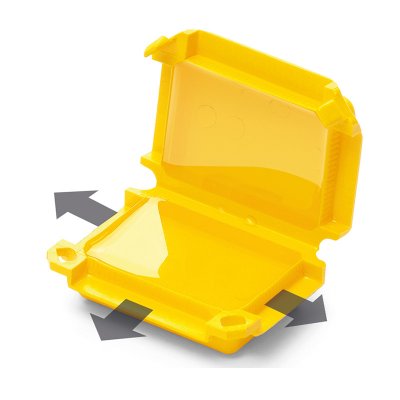 Spojka HAPPY 2/1 gélová prázdna žltá 53x39x24mm IP X8 (bal=1ks) (2203086) (FIRN)
