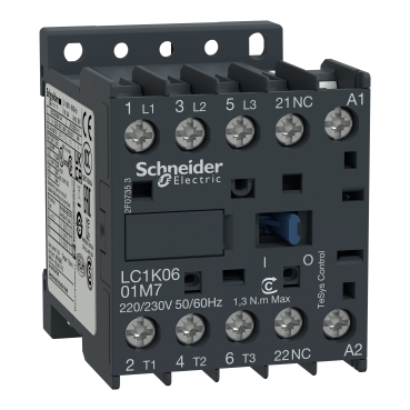 Stykač LC1K0601D7 6A 3P 1xNC 2,2kW 42V/50-60Hz 1xNC