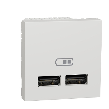Zásuvka NU341818 2xUSB 2M biela UNICA