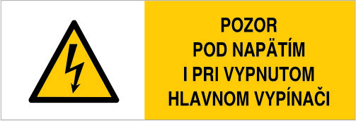 Samolepka č.22 (POZOR POD NAPä...), 105x35mm