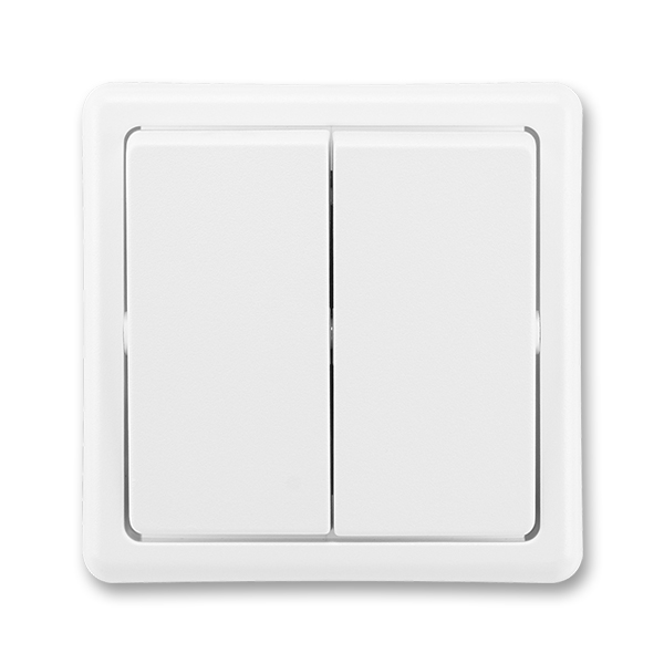 Spínač 3553-52289B1 Classic, biela, č.5B(6+6)
