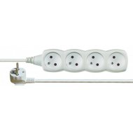 Šnúra predlžovacia PS-4Z-2m biela, 3x1 (10A) (P0412)