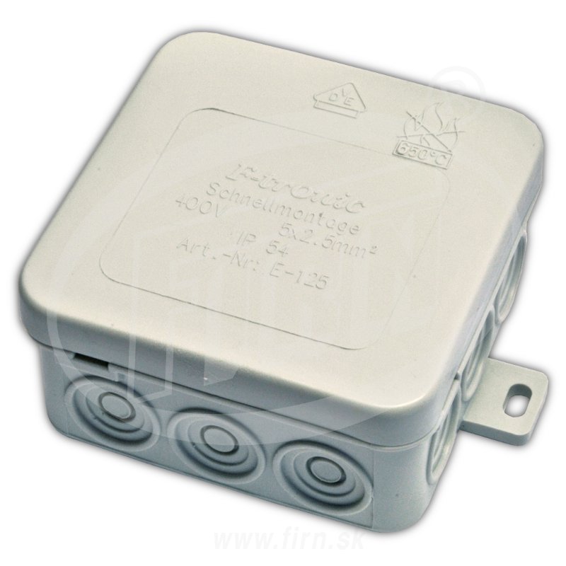 Škatuľa E125 rozbočná 75x75x40 IP54 (A8) (2004002) (FIRN)