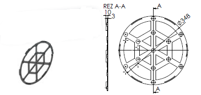 Podložka k betónovému podstavcu pr.330 ZIN (t000340)