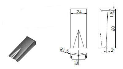 Klin Nerez k podstavcu pr.330 (f000063) ZIN