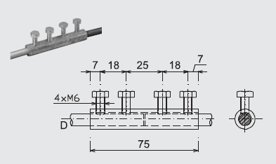 Svorka SM8 spojovacia rúrková (pr.8mm) FeZn ZIN (f613116)