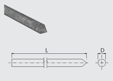 Tyč ZT 2m zemniaca (pr.25mm) FeZn ZIN (f712113)