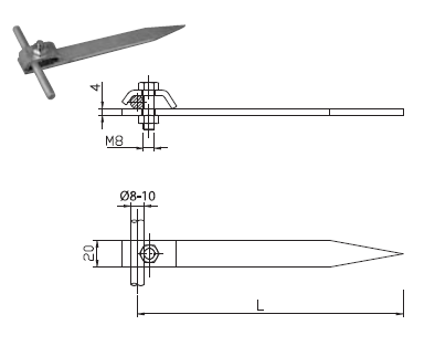 Podpera PV 05 do dreva, l=250mm FeZn ZIN (f311225)