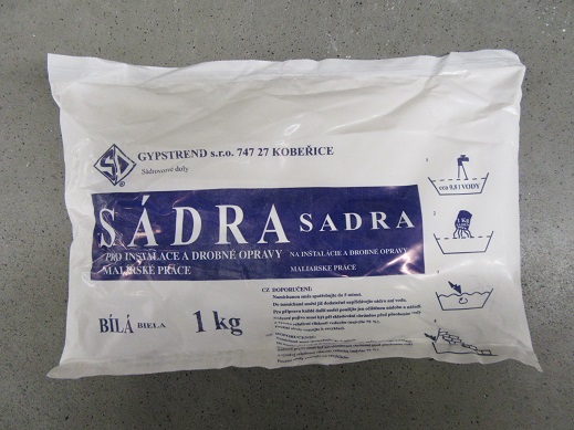 Sádra modelárska biela 1kg (f000076)