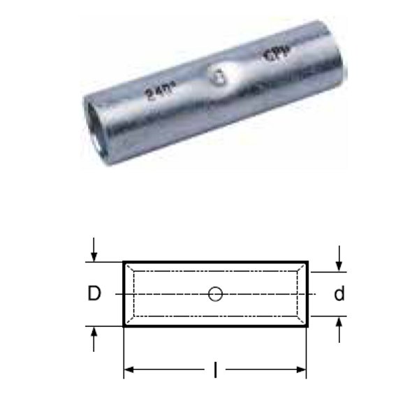 Spojka 16 KU-L lisovacia Cu 16mm2 (GPH) (KLAUKE 23R)