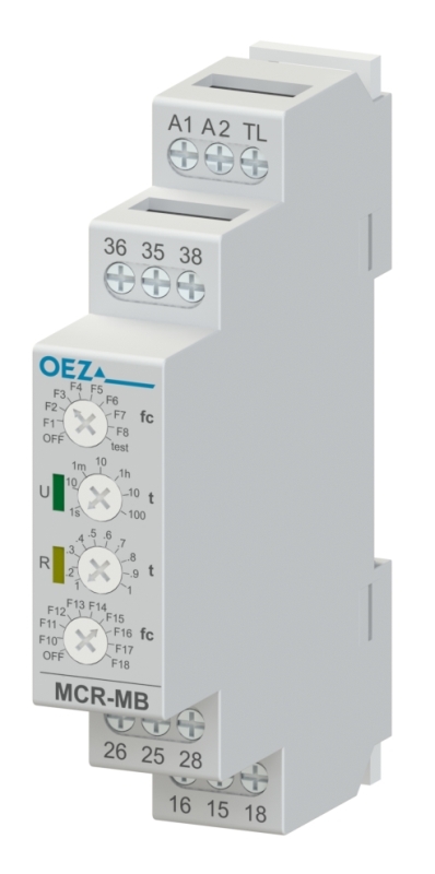 Relé časové MCR-MB-001-UNI /43241/multifunkčné MINIA (staré označ. MCR-8-001-A230)