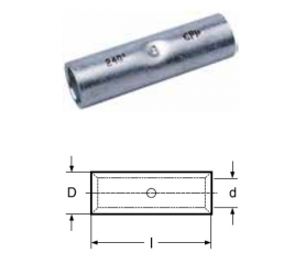 Spojka 25 KU-L lisovacia Cu 25mm2 (GPH) (KLAUKE 24R)