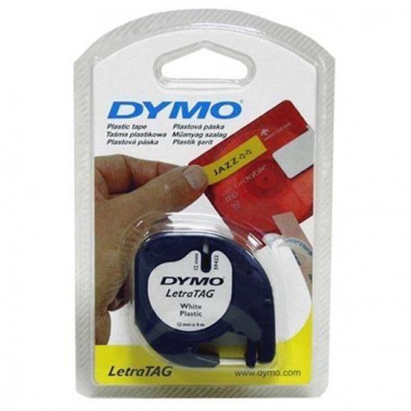 DYMO LETRA TAG páska 12mm x 4m /S0721620/ plast. (žltá-čierny popis)