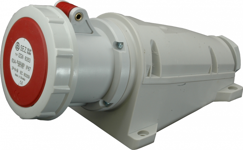 Zásuvka IZGN 6353, 400V/63A, 5p, prisadená, IP67