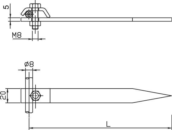 Podpera PV 04 do dreva, l=200mm FeZn ZIN (f311220)