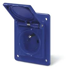 Zásuvka 570.2091 250V/16A domová, zapustená (modrá), 50x60mm, IP54 SCAME
