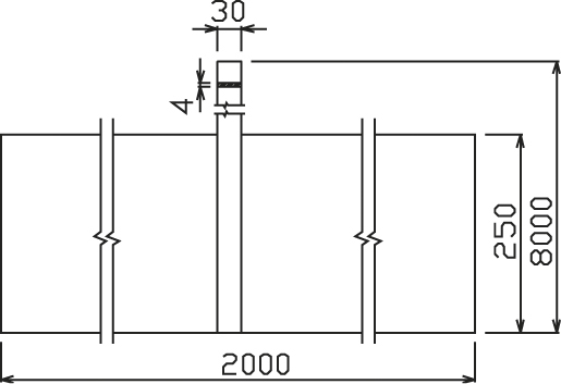 Doska ZD 01 s páskou uzemňovacia; 0,25x2m+8m pás 30/4 FeZn ZIN (f711125)