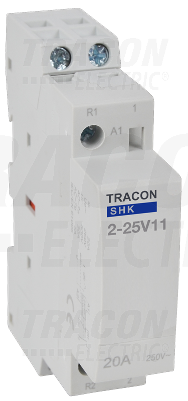 Stykač SHK2-25V11 modulárny 230V AC, 50Hz, 1 Mod, 1×NO+1×NC, AC1/AC7a 25A