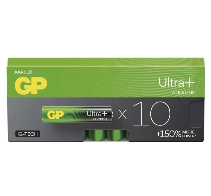 Batéria GPPCA24UP196 (B0314G) alkalická mikrotuž. (B1711) AAA 1,5V R03 (bal=10ks) ULTRA + (zeleno-čierna) GP