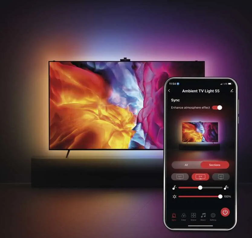 Podsvietenie ZTV55 ambietné pre televízor 55" GOSMART (Novinka)