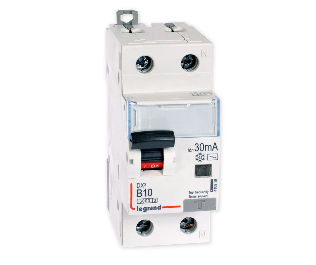Chránič prúdový 410919 DX3 s ističom, 1P+N, B, 10A, 6kA, 30mA, AC