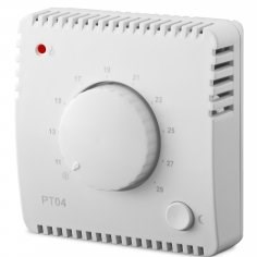 Termostat priestorový PT04, biely, nástenný, 230V/16A EB