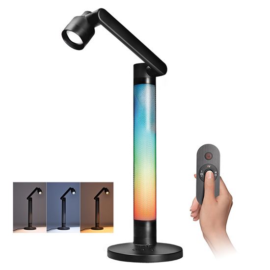 Lampa WO67 stolová stmievaťená podsvietená RGB 10W 600lm ovládač + (RP7)